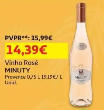Auchan vinho rosé minuty promoção
