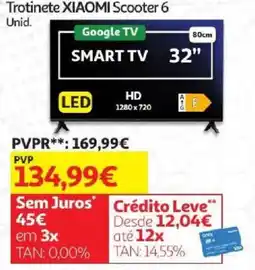 Auchan Trotinete xiaomi scooter 6 promoção