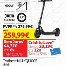 Auchan Trotinete NIU KQI 100F promoção