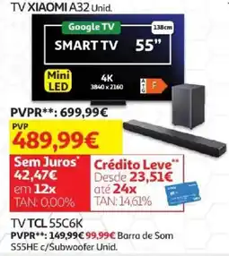 Auchan tv xiaomi a32 promoção