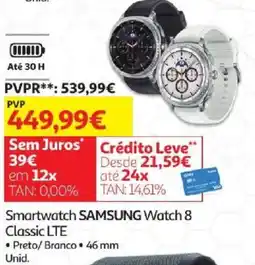 Auchan smartwatch samsung watch 8 classic lte promoção