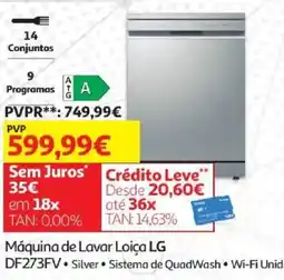 Auchan Máquina de lavar loiça lg promoção