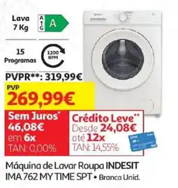 Auchan Máquina de lavar roupa indesit promoção