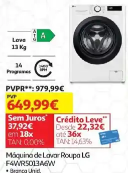 Auchan Máquina de lavar roupa lg promoção