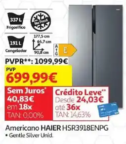Auchan Americano Haier HSR3918ENPG promoção