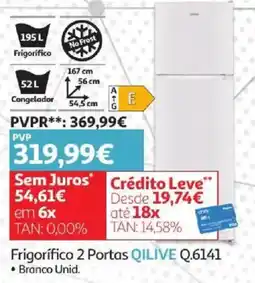 Auchan Frigorífico 2 Portas Qilive Q.6141 promoção