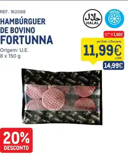 Makro Hambúrguer de bovino fortunna promoção