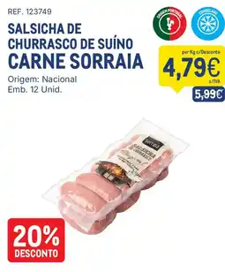Makro Salsicha de churrasco de suíno carne sorraia promoção