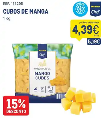 Makro Cubos de manga metro chef promoção