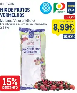 Makro Metro Chef mix de frutos vermelhos promoção