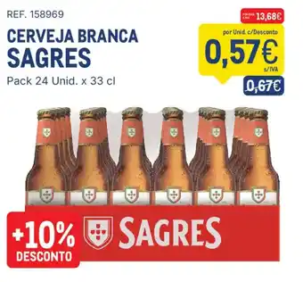 Makro Cerveja branca sagres promoção