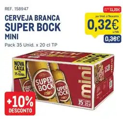 Makro Cerveja branca super bock mini promoção
