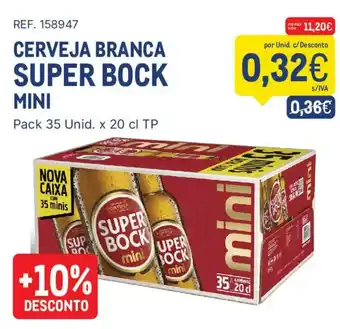 Makro Cerveja branca super bock mini promoção