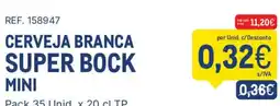 Makro Cerveja branca super bock mini promoção