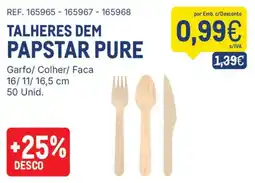 Makro talheres dem papstar pure promoção