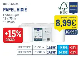 Makro Papel higié metro professional promoção