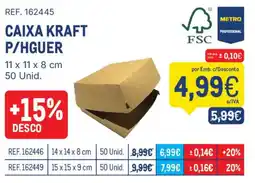 Makro Caixa kraft p/hguer metro professional promoção
