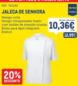 Makro Jaleca de senhora metro professional promoção