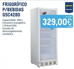 Makro frigorífico p/bebidas gsc4280 promoção