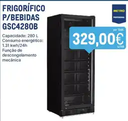 Makro Frigorífico p/bebidas gsc4280b promoção