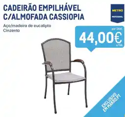 Makro cadeirão empilhável c/almofada cassiopia promoção