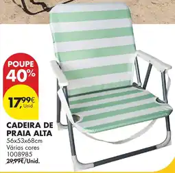 Pingo Doce Cadeira de praia alta promoção