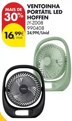 Pingo Doce Ventoinha portátil led hoffen promoção