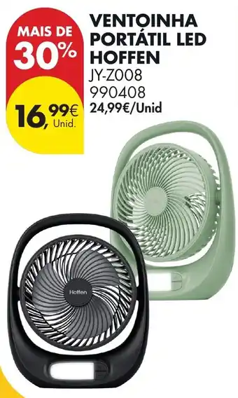 Pingo Doce Ventoinha portátil led hoffen promoção