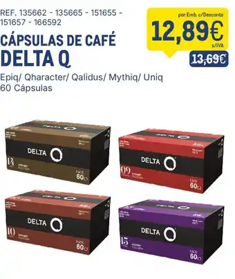 Makro cápsulas de café delta q promoção
