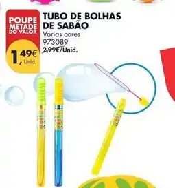 Pingo Doce Valor - tubo de bolhas de sabao promoção