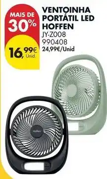 Pingo Doce Hoffen - ventoinha portatil led promoção
