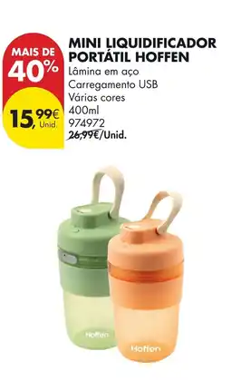 Pingo Doce Mini liquidificador portátil hoffen promoção