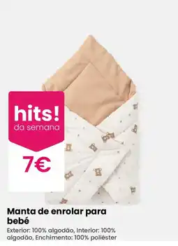 Pepco Manta de enrolar para bebé promoção