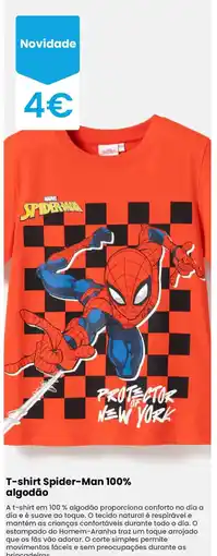 Pepco T-shirt Spider-Man 100% algodão promoção