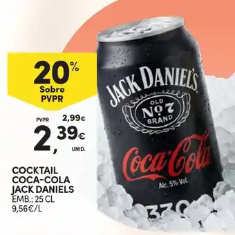 Cocktail coca-cola jack daniels