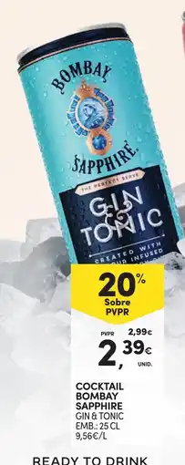 Continente Cocktail Bombay Sapphire Gin & Tonic promoção