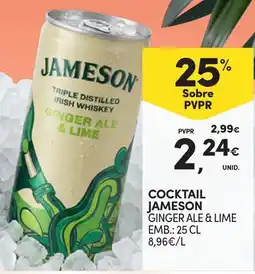 Continente Jameson ginger ale & lime promoção