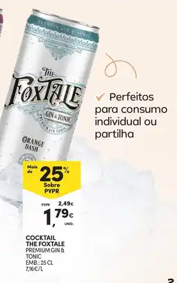Continente The Foxtale premium gin & tonic orange dash promoção