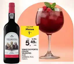 Continente Vinho do Porto Calem Velhotes Ruby promoção
