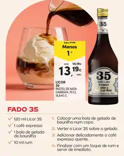Continente Licor 35 pastel de nata promoção
