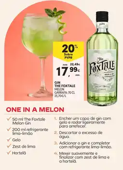 Continente Gin the foxtale melon promoção