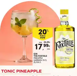 Continente Gin the fox tale pineapple promoção