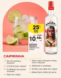 Continente Cachaça Iracema promoção