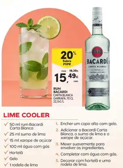 Continente Rum bacardi carta blanca promoção