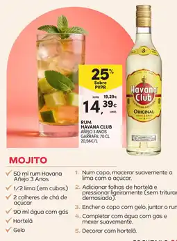 Continente Rum havana club anejo 3 anos promoção