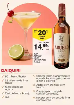 Continente Rum abuelo añejo promoção