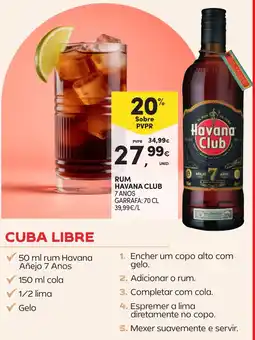 Continente Rum havana club 7 anos promoção