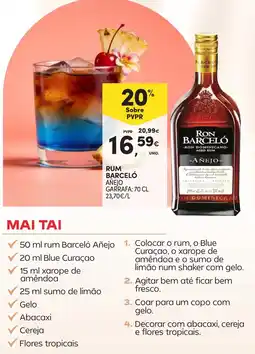 Continente Rum barceló añejo promoção
