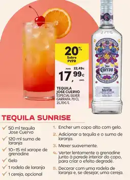 Continente Tequila Jose Cuervo Especial Silver promoção