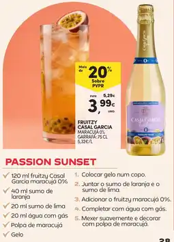 Continente Fruitzy casal garcia maracujá 0% promoção